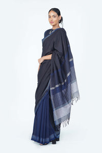 Urban Drape Ebony Pearl Handwoven Saree