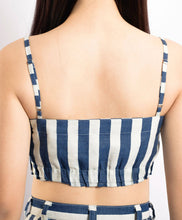 Load image into Gallery viewer, Striped Chambray Crop top

