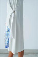 Load image into Gallery viewer, Ceylon Motif Batik Wrap Dress (White)
