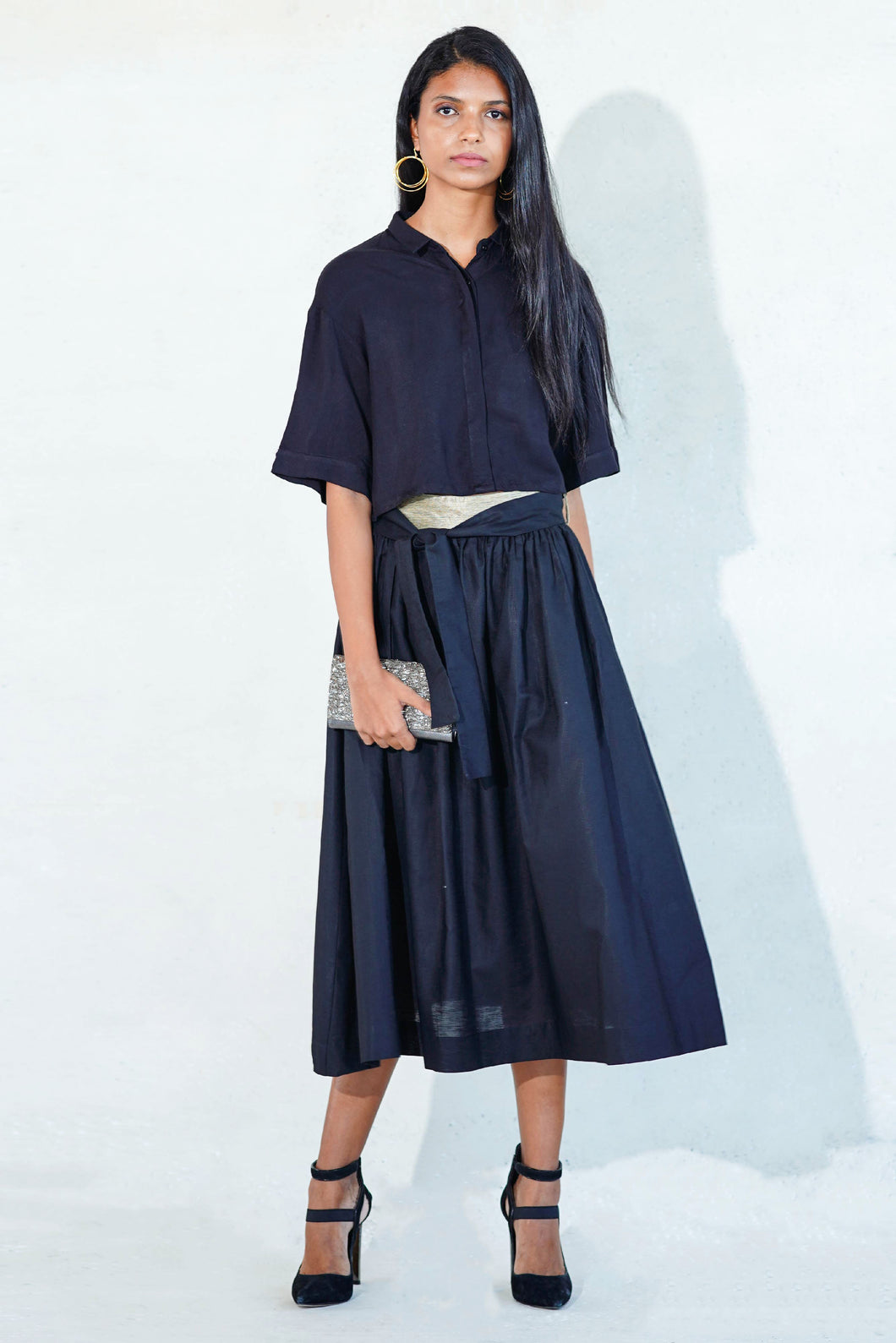 Mendes Ceylon Linen Full Skirt