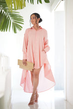 Load image into Gallery viewer, UDDAMI Waterfall Shirt Dress (Pink)
