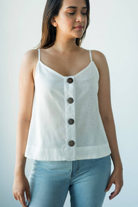 MENDES CEYLON - Summer Linen Camisole White