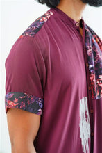 Load image into Gallery viewer, Band-Collar Abstract Floral Shirt
