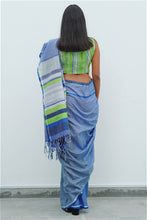 Load image into Gallery viewer, Urban Drape Tropical Fern Green Handwoven Saree
