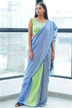 Load image into Gallery viewer, Urban Drape Tropical Fern Green Handwoven Saree
