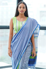 Load image into Gallery viewer, Urban Drape Tropical Fern Green Handwoven Saree
