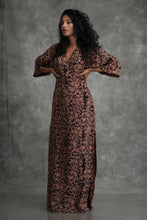 Load image into Gallery viewer, Kimono Dress - Batik - Brown and Black
