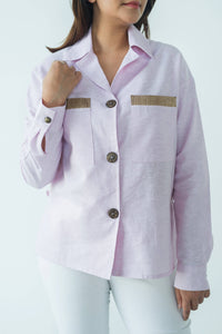 MENDES CEYLON -Smart Shirt with Lepel Pink
