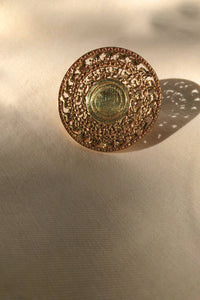 Ceylon Motif Brass Ring