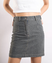 Load image into Gallery viewer, Navy Blue and White Striped Short Skirt
