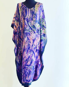 Exclusive Designerwear Batik Silk Long Kaftan