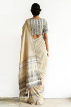 Load image into Gallery viewer, Urban Drape Etowah Cream Silk Mixed Saree - Fashion Market.LK
