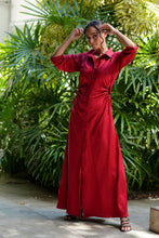 Load image into Gallery viewer, UDDAMI Ruched Maxi (Maroon)
