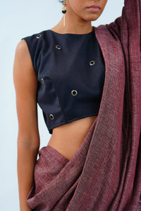 Urban Drape Dark Rose Handwoven Saree