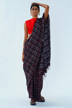 Load image into Gallery viewer, Urban Drape Back to Black Handwoven Saree
