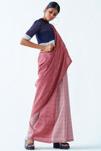 Load image into Gallery viewer, Urban Drape Rusty Cage Handwoven Saree
