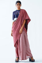 Load image into Gallery viewer, Urban Drape Rusty Cage Handwoven Saree
