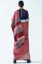 Load image into Gallery viewer, Urban Drape Rusty Cage Handwoven Saree

