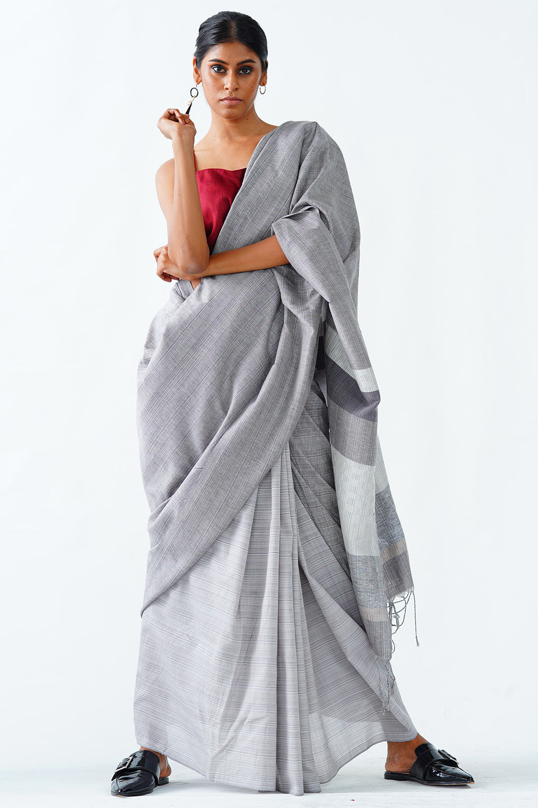 Urban Drape White Riot Saree