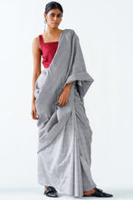 Load image into Gallery viewer, Urban Drape White Riot Saree
