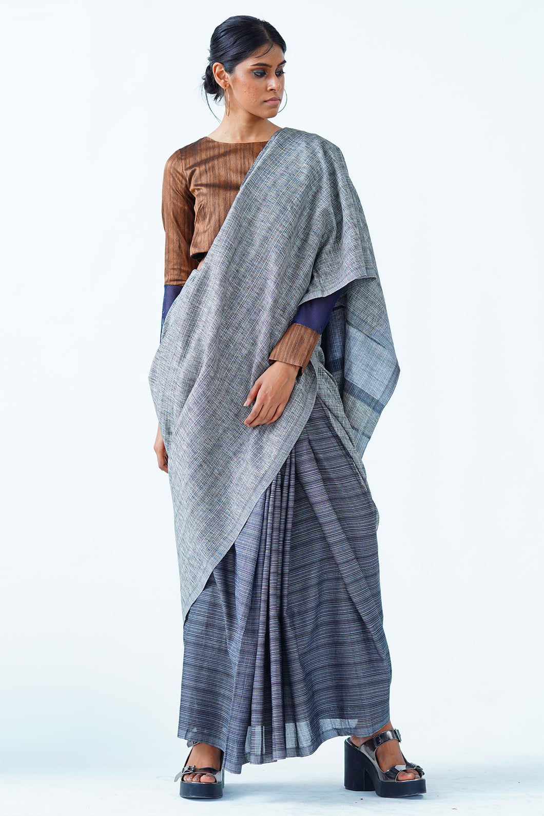 Urban Drape Blackwater Handwoven Saree