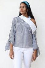 Load image into Gallery viewer, Retro Tie up Stripe Shirt
