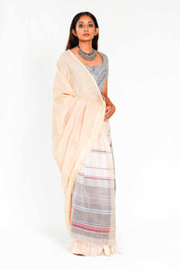 Urban Drape Paler Tones Of Nude Handwoven Saree