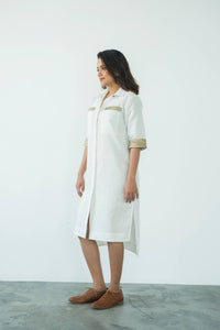 MENDES CEYLON - March Linen Shirt Dress White