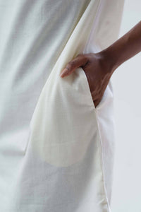 Saki - White Mini Linen dress
