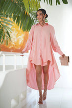 Load image into Gallery viewer, UDDAMI Waterfall Shirt Dress (Pink)

