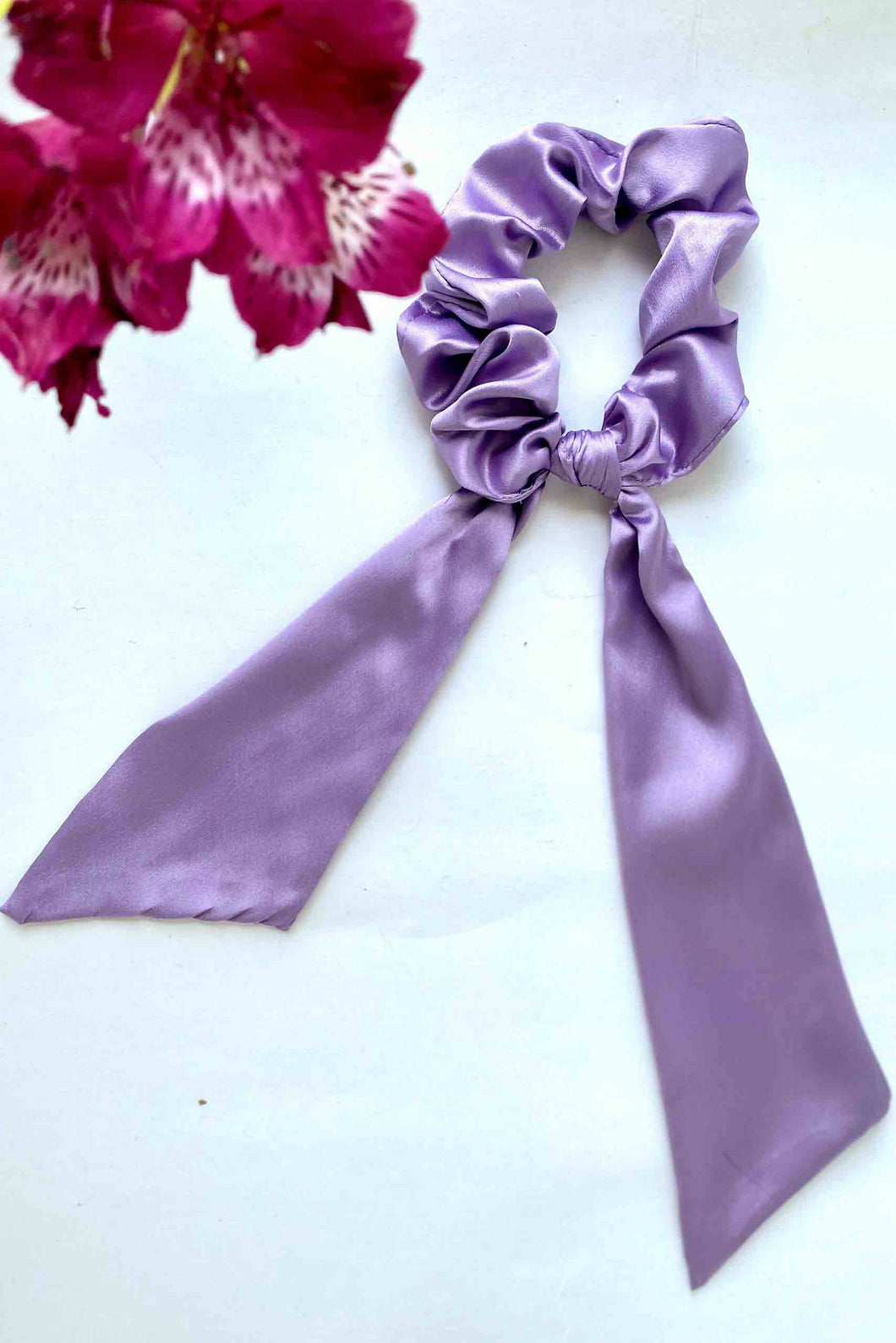 Pastel Purple Scarf Scrunchie