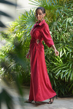 Load image into Gallery viewer, UDDAMI Ruched Maxi (Maroon)
