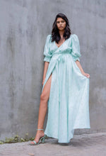 Load image into Gallery viewer, Long wrap dress
