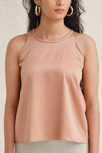 Load image into Gallery viewer, TAPROBANA COPPER SAND CAMISOLE TIE UP TOP

