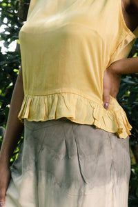 Yellow Birdy Frill Top
