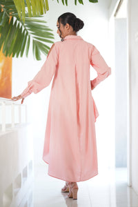 UDDAMI Waterfall Shirt Dress (Pink)