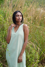 Load image into Gallery viewer, Ayla - Sage Tunic Midi Linen Dress
