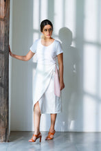 Load image into Gallery viewer, MENDES CEYLON - White Si Wrap Skirt
