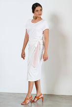 Load image into Gallery viewer, MENDES CEYLON - White Si Wrap Skirt
